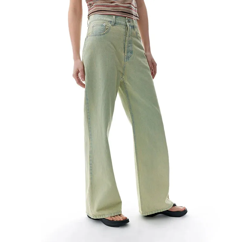 Wide-Leg Denim Pants