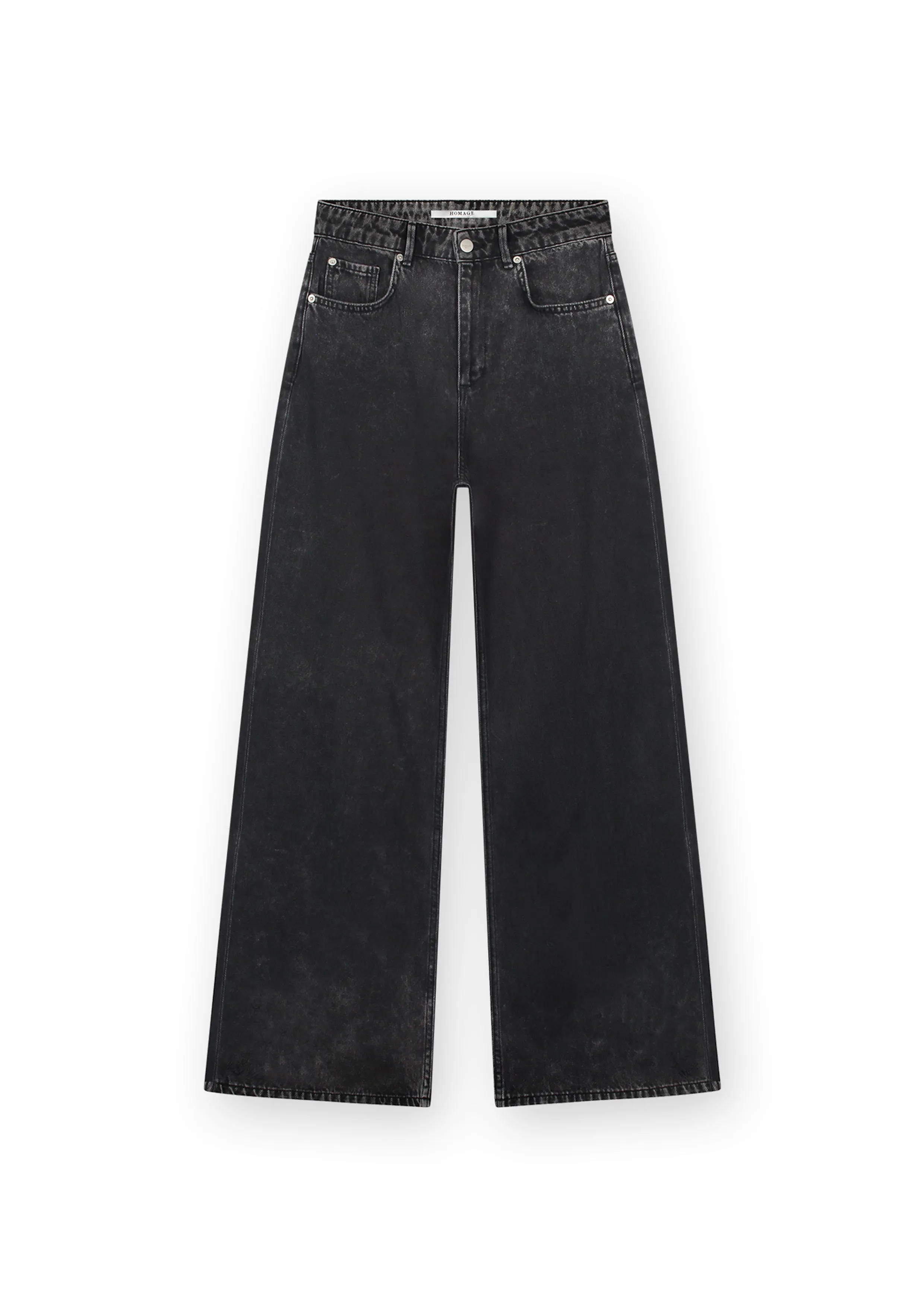 Wide Leg Jeans With Back Slit