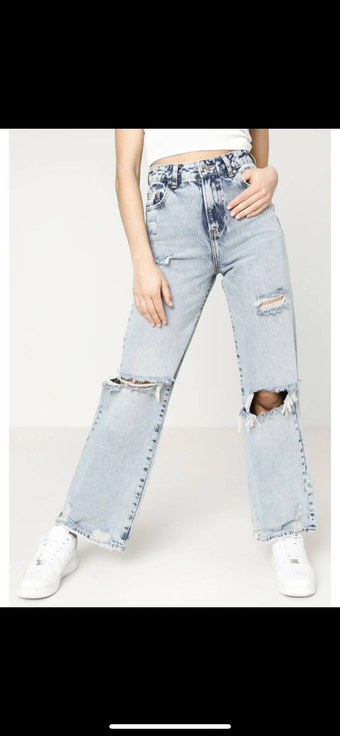 Wide leg jeans