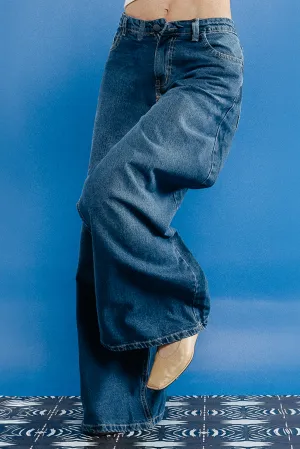 Wide Leg Midnight Blue Jeans