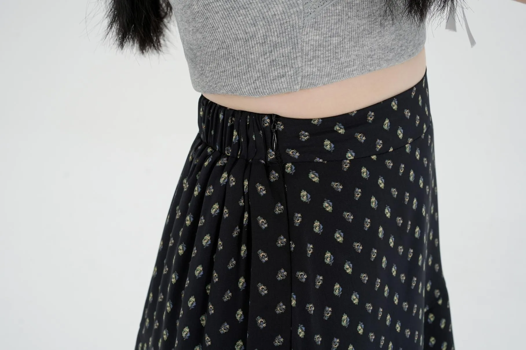 Women's A-line Maxi Skirt Featuring Unique Floral Print