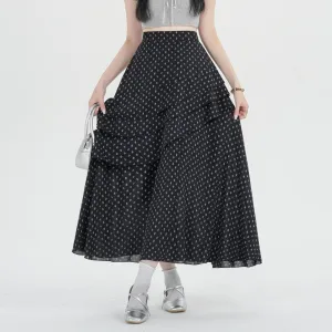 Women's A-line Maxi Skirt Featuring Unique Floral Print