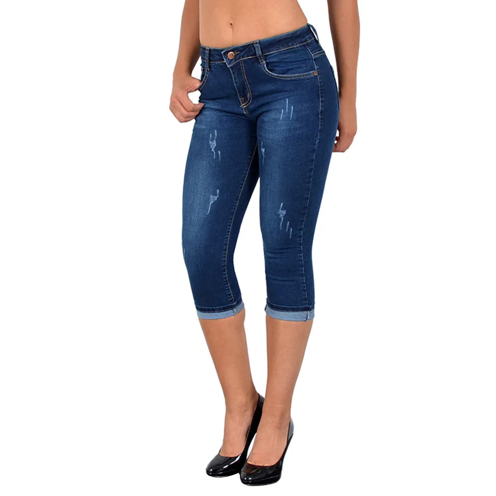 Women's Cropped Denim Pants