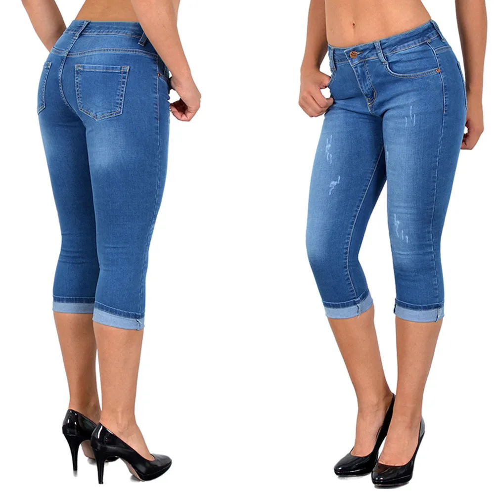 Women's Cropped Denim Pants