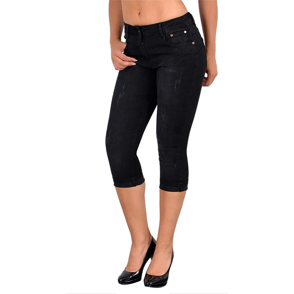 Women's Cropped Denim Pants