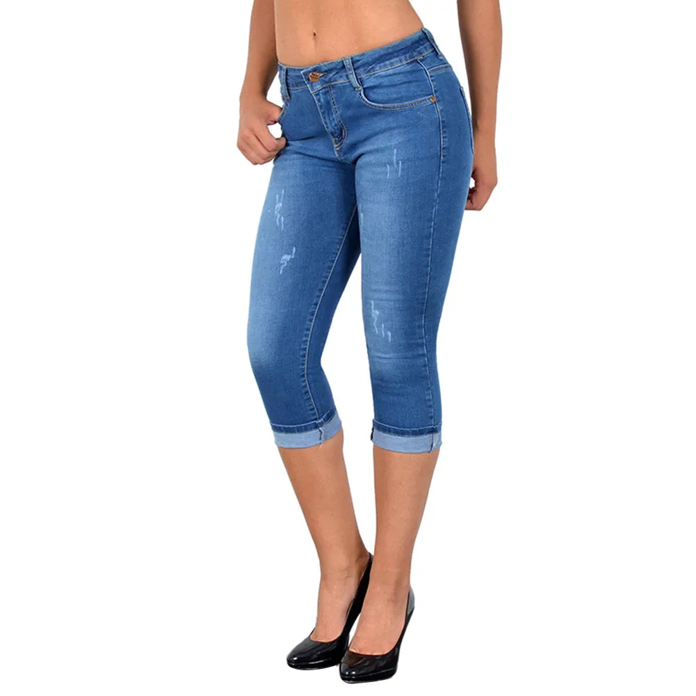 Women's Cropped Denim Pants