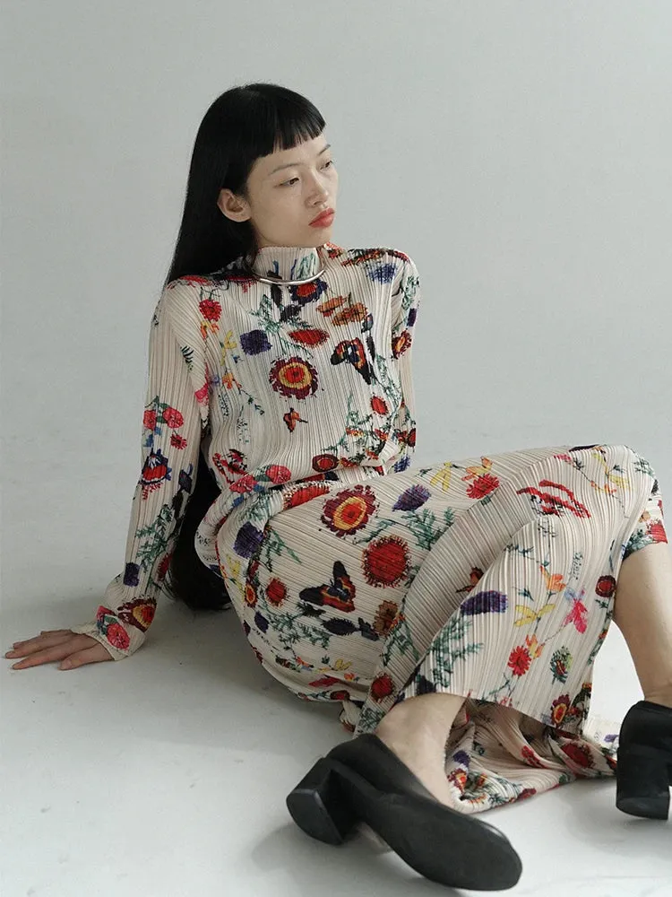 Y2K Floral Top & Maxi Skirt Two Piece Set