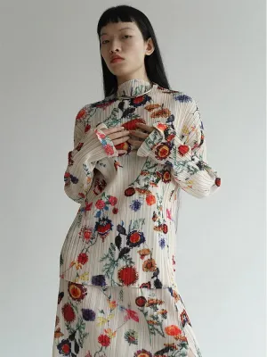 Y2K Floral Top & Maxi Skirt Two Piece Set