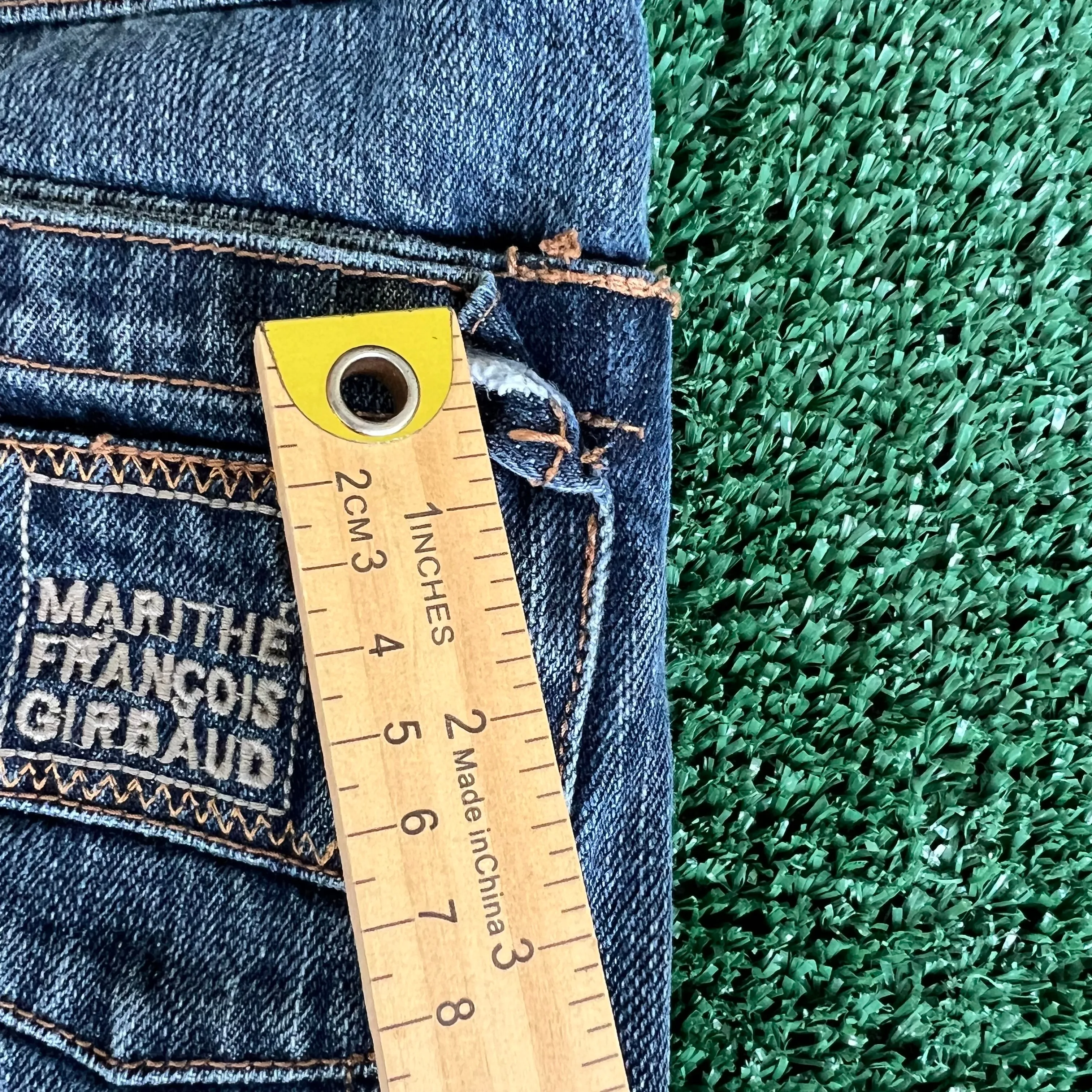 Y2K Marithe Francois Girbaud MFG Distressed Baggy Wide-Leg Blue Jeans - 41x33.5" 21" Openings