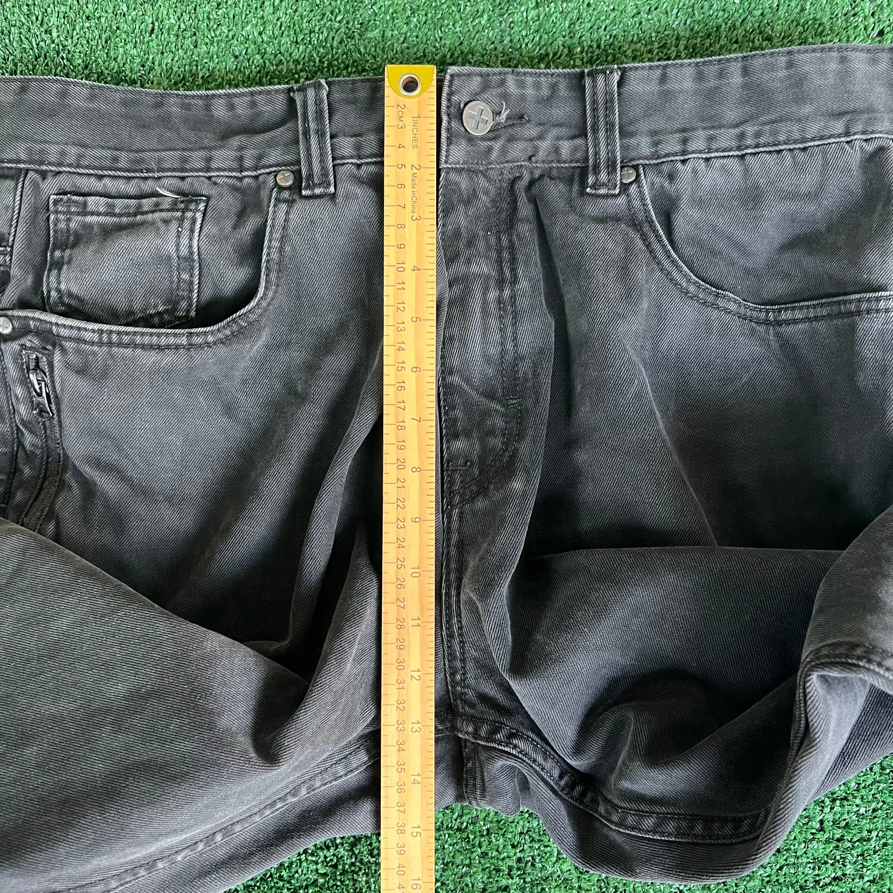 Y2K Men's Rocawear Baggy Wide-Leg Black Jeans 39x31" 20" Open JNCO Style