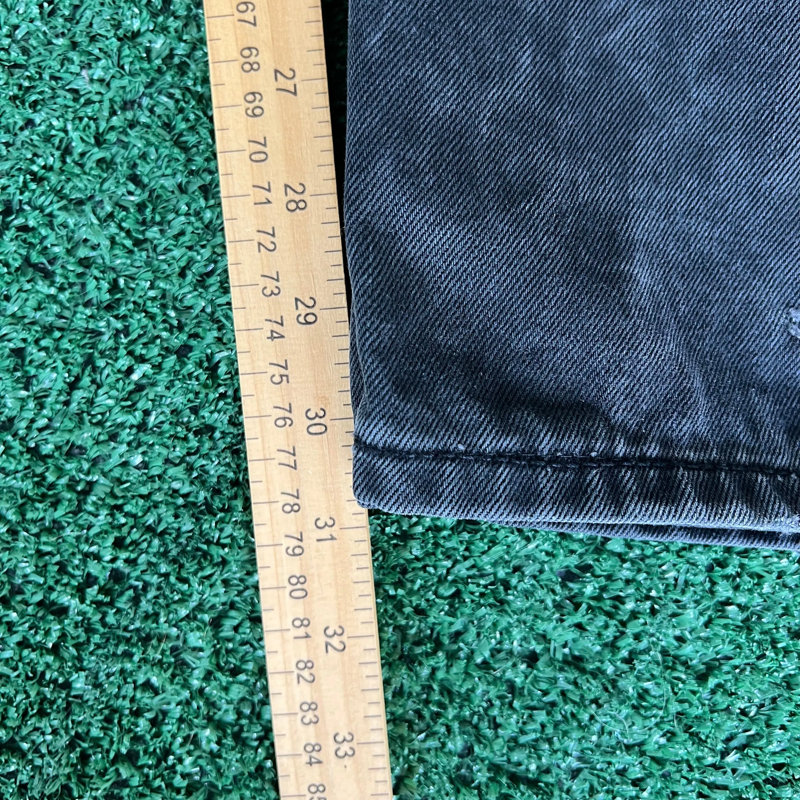 Y2K Men's Rocawear Baggy Wide-Leg Black Jeans 39x31" 20" Open JNCO Style