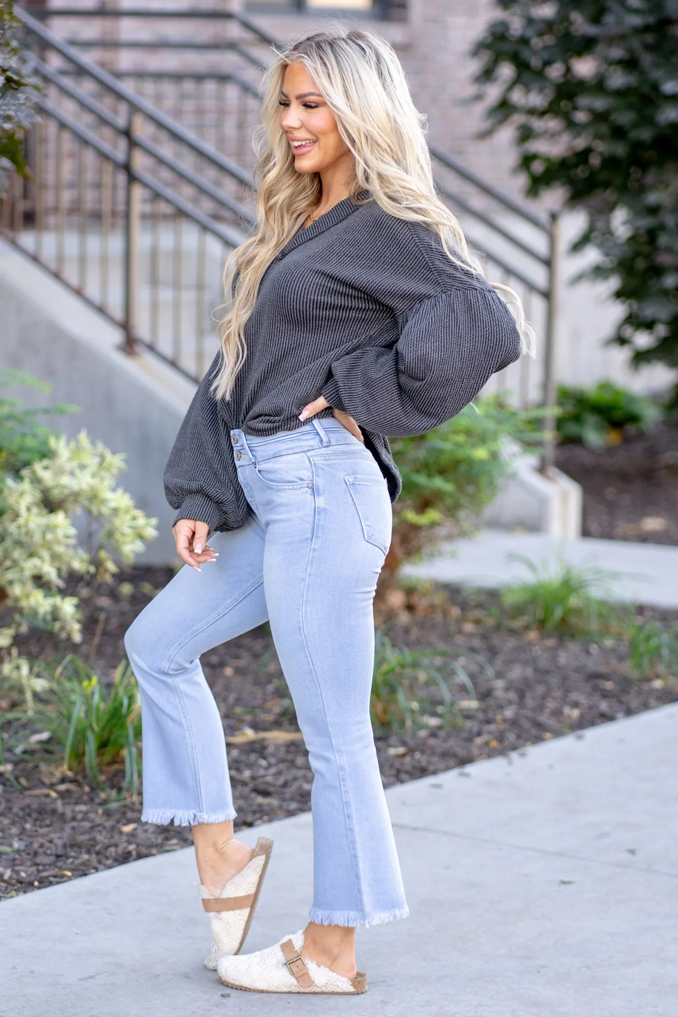 Yasmine High Rise Cropped Flare