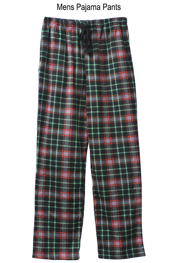 Youmita 6 Pieces Comfortable & Warm Winter Wear Men's Plaid Fleece Pants