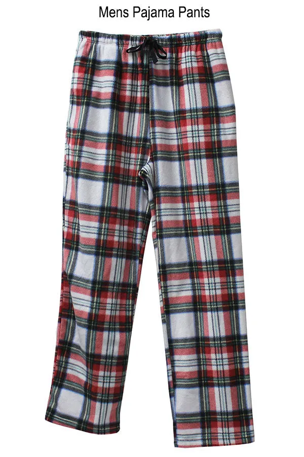 Youmita 6 Pieces Comfortable & Warm Winter Wear Men's Plaid Fleece Pants