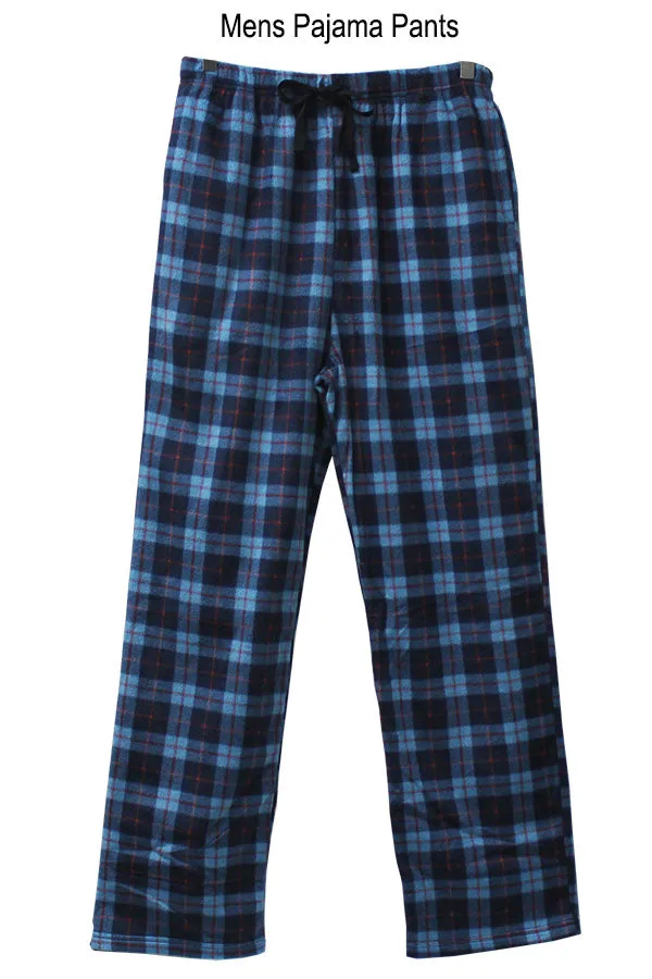 Youmita 6 Pieces Comfortable & Warm Winter Wear Men's Plaid Fleece Pants