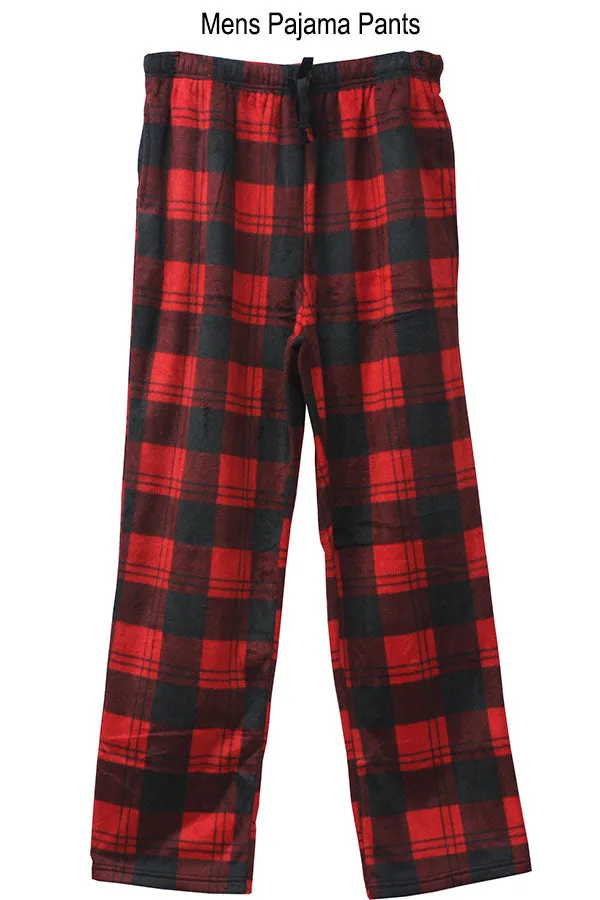 Youmita 6 Pieces Comfortable & Warm Winter Wear Men's Plaid Fleece Pants