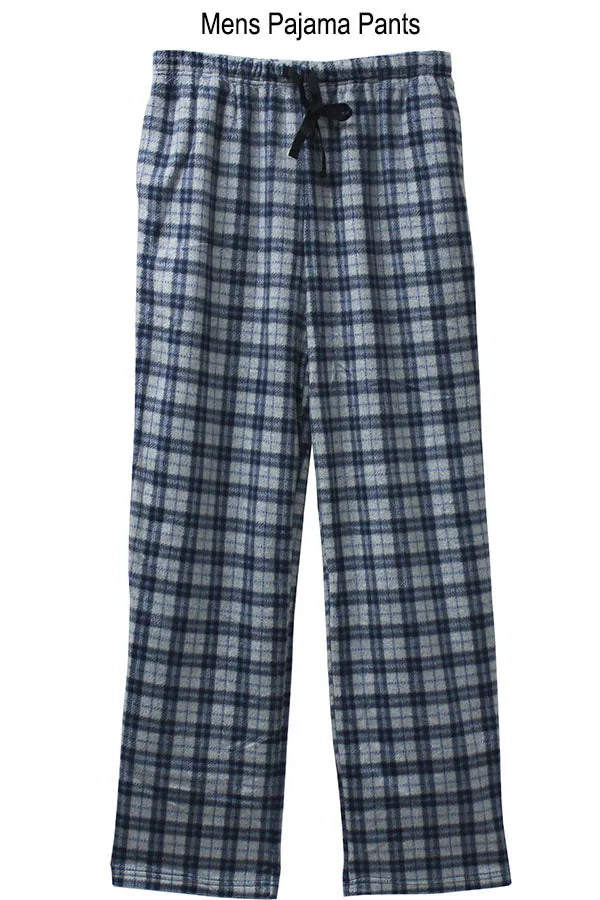 Youmita 6 Pieces Comfortable & Warm Winter Wear Men's Plaid Fleece Pants